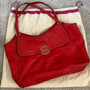 Tory Burch large red Amanda bag